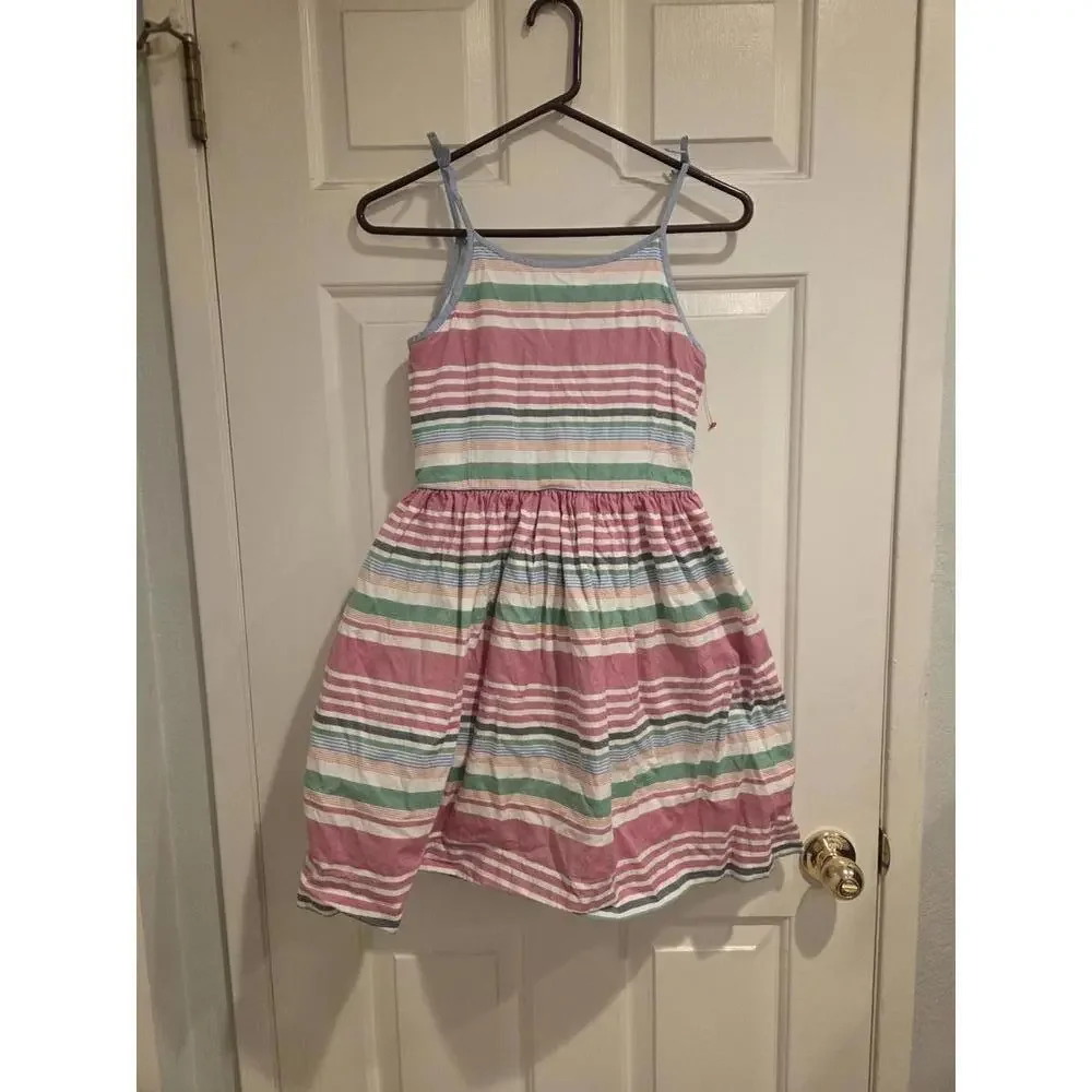 Polo ralph Lauren size 12 oxford Girls' Striped Sleeveless Summer Dress